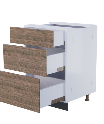 Base Unit 3 Drawers different height